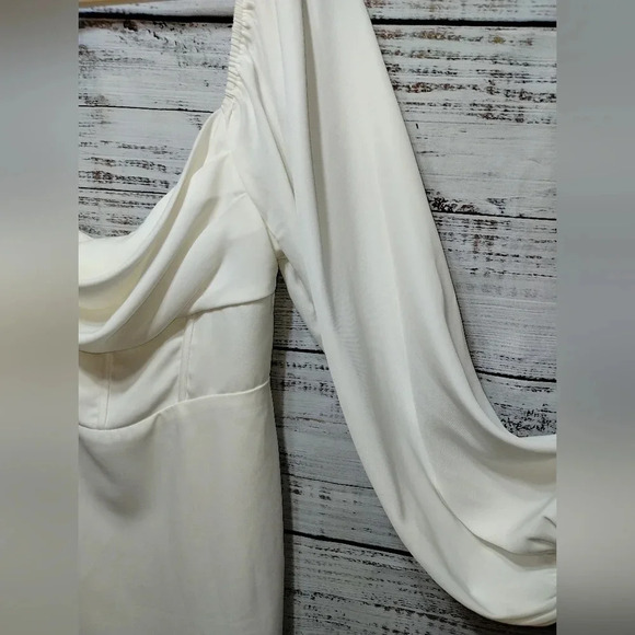 Princess Polly Lillie Long Sleeved Mini Dress White size 10 Event Date Feminine - Picture 6 of 9